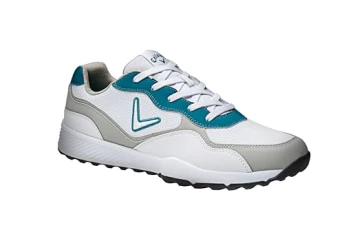 Golf Men's The '82 Golf Shoe, White/Grey/Aqua, 9 UK Golf Men's The '82 Golf Shoe, White/Grey/Aqua, 9 UK