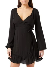 Good Feeling - Wrap Dress - Women - S - Black