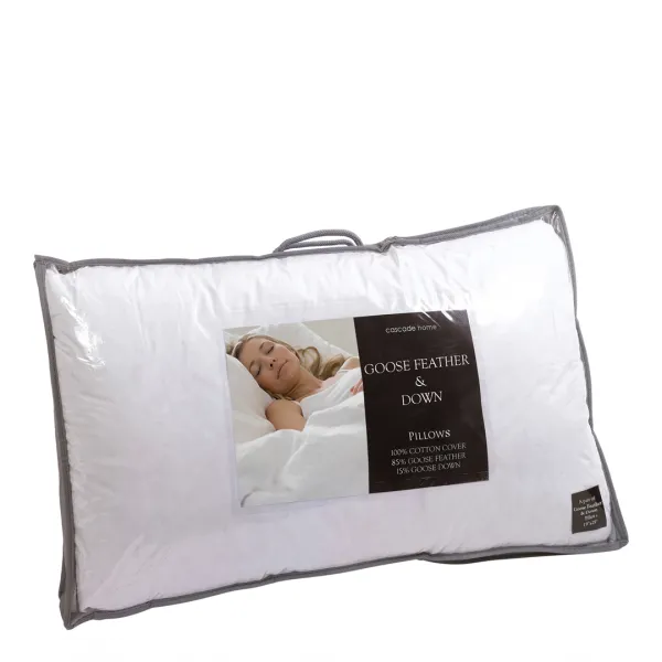 Goose Feather and Down Pair of Pillows - Multi