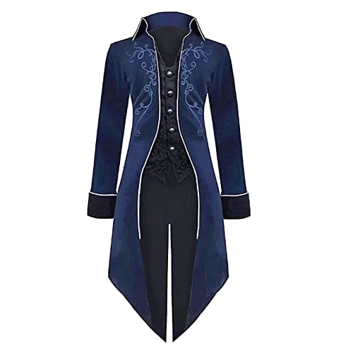 Gothic Jacket Men | Men’S Medieval Steampunk Tailcoat Jacket Male Victorian Renaissance Gothic Ret