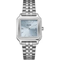 Gracieuse Light Blue and Silver Square Watch - Silver