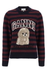 Graphic Wool Mix Poodle Stripe sweater Multicolor Size
