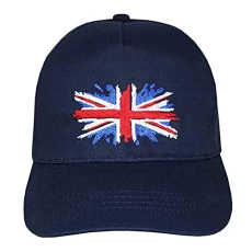 Great Britain Union Jack Flag Navy Adjustable Baseball Cap (5-10 Years), Blue, One Size Great Britain Union Jack Flag Navy Adjustable Baseball Cap (5-10 Years), Blue, One Size