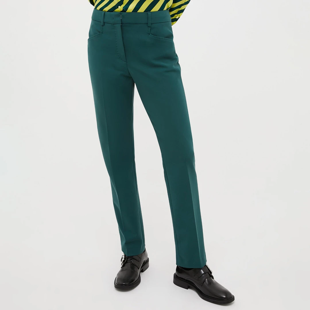 Green Adda Straight Leg Trousers