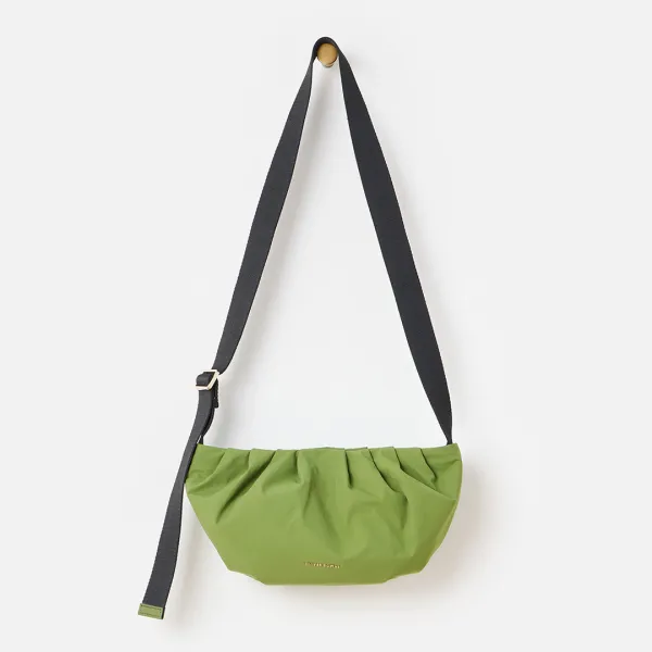 Green Ava Gathered Belt Bag Medium