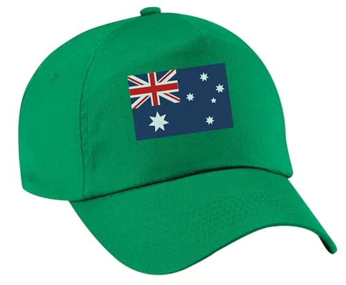 Green Baseball Cap Australian Flag