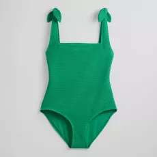 Green Bow Strap Swimsuit