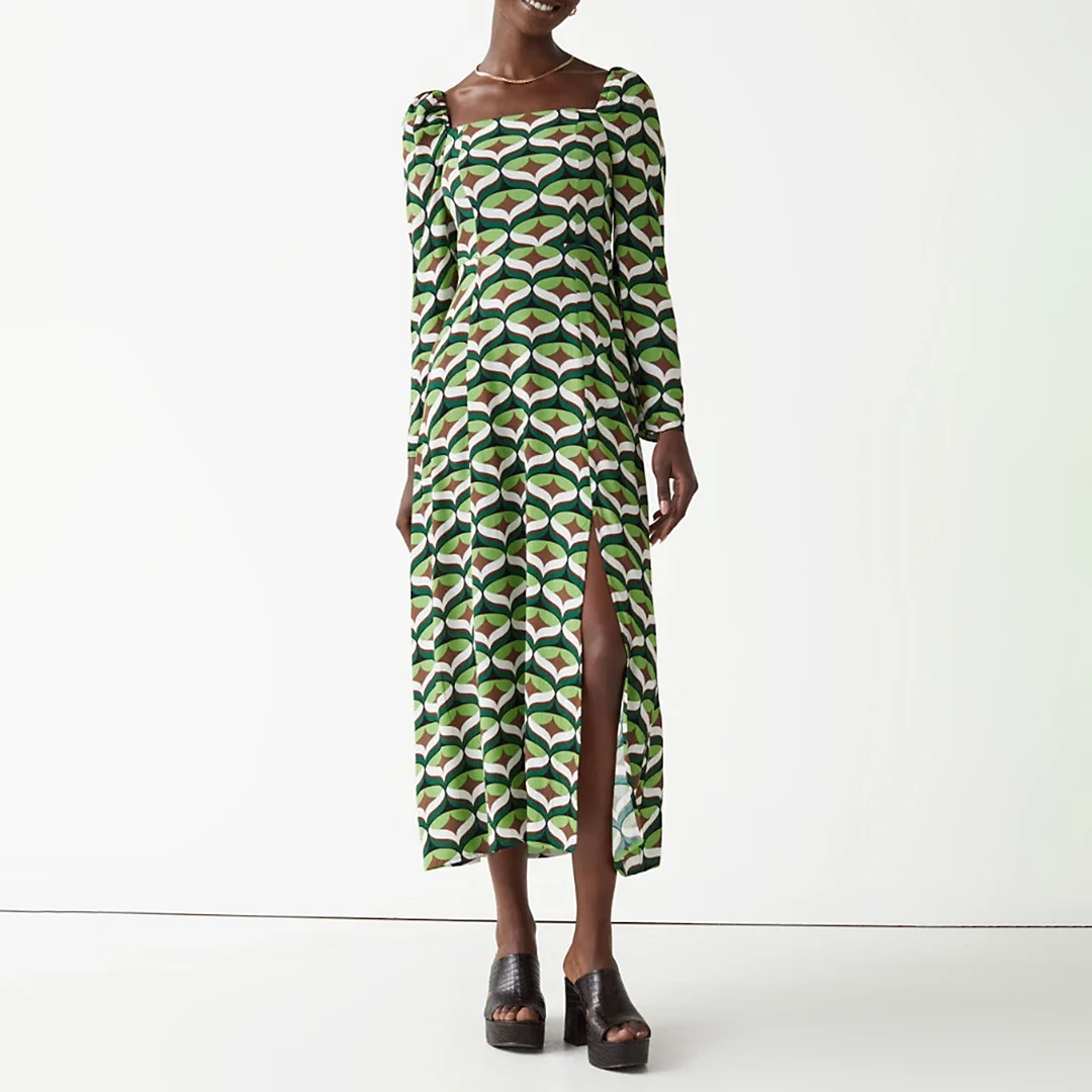 Green Daisy Midi Dress