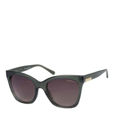 Green Frame Gold Detailed Sunglasses 55mm ulti