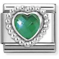 Green Heart Dots Charm