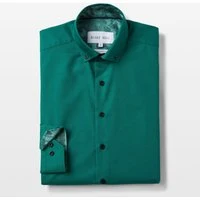 Green Oxford with China Town Accents Button-Down Shirt, S