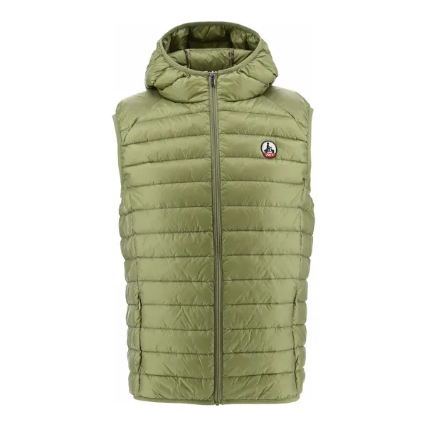 Green Pat Packable Gilet - Green