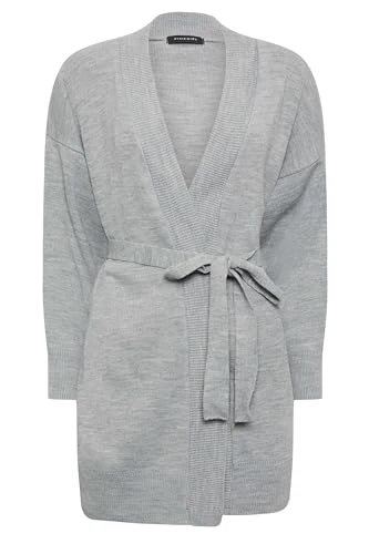 Grey Belted Midi Cardigan Petite
