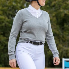 Grey Elite V-Neck Jumper