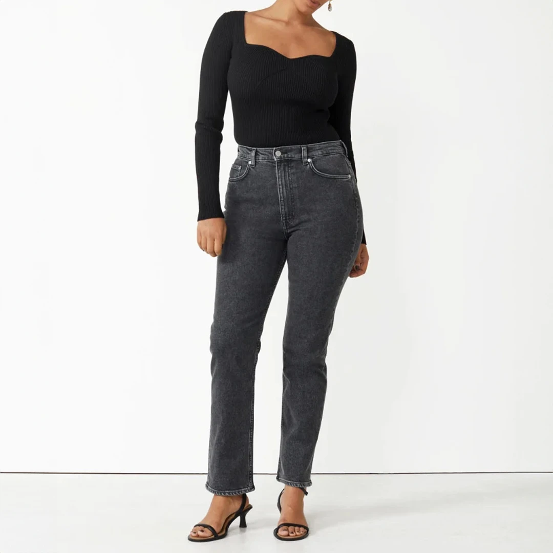 Grey Favourite High Waisted Stretch Jeans