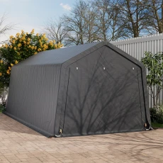 Grey Galvanized Frame Storage Shed 300cm W x 600cm D x 255cm H