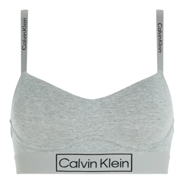 Grey Heather Light Lined Bralette - Grey