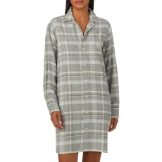 Grey Herringbone Twill His Shirt Sleepshirt