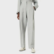 Grey High Waisted Tapered Trousers ulti Grey High Waisted Tapered Trousers ulti