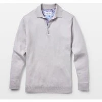 Grey Knit Polo with Times March Accents, L