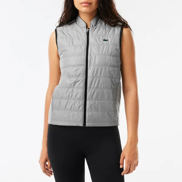 Grey Lightly Quilted Gilet - Black