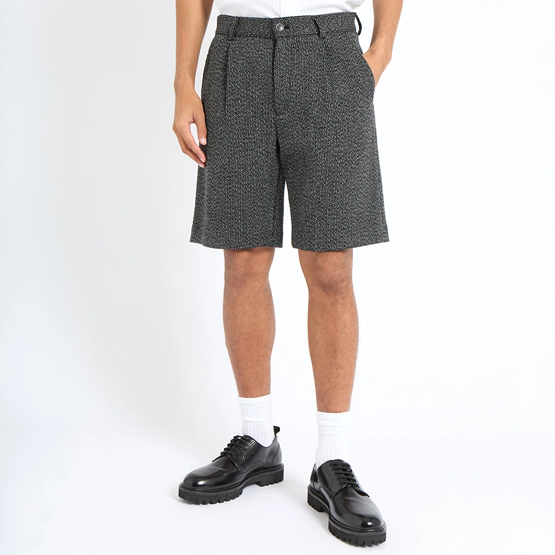 Grey Marl Cashmere Blend Shorts