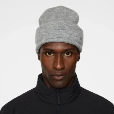 Grey Marl Diamond Alpaca Blend Hat