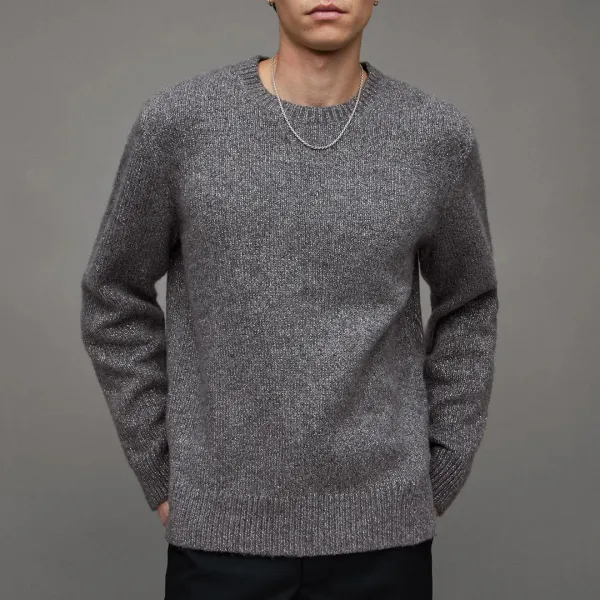 Grey Nebula Knitted Wool Blend Jumper