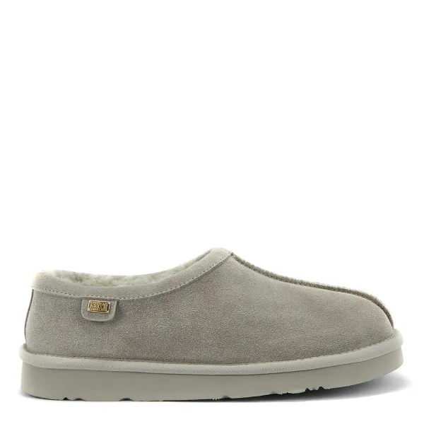 Grey Outback Suede Slippers - Grey