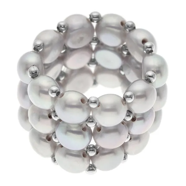 Grey Pearl Ring