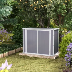Grey Plastic Garden Storage Shed