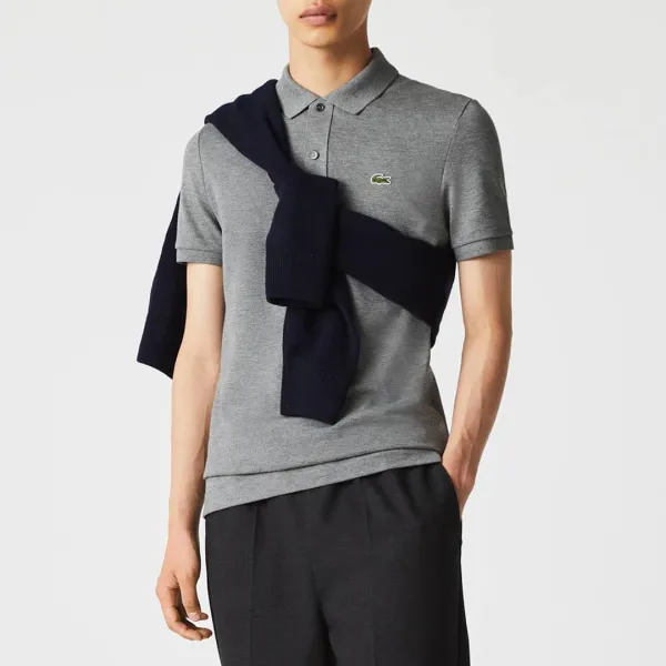 Grey Short Sleeve Polo Shirt - Multi