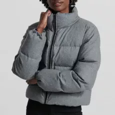 Grey Wool Alpine Down Padded Jacket