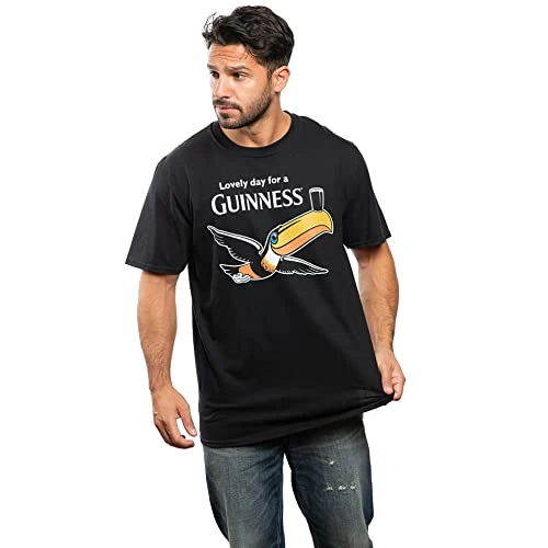 Guinness Lovely Day, Unisex T Shirt, Black, Medium