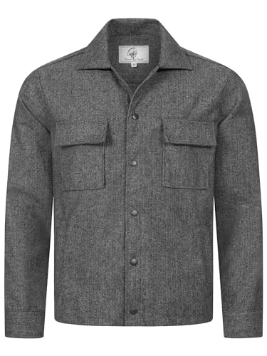 H-371 Men's Overshirt, darkgray, S