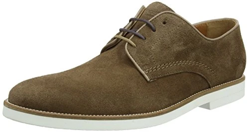Hackett Men’s Piped Paterson Suede Derby Shoes, Brown (Brown), 11 UK 46 EU