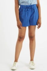 Hakima Tie Waist Shorts In Blue - Blue