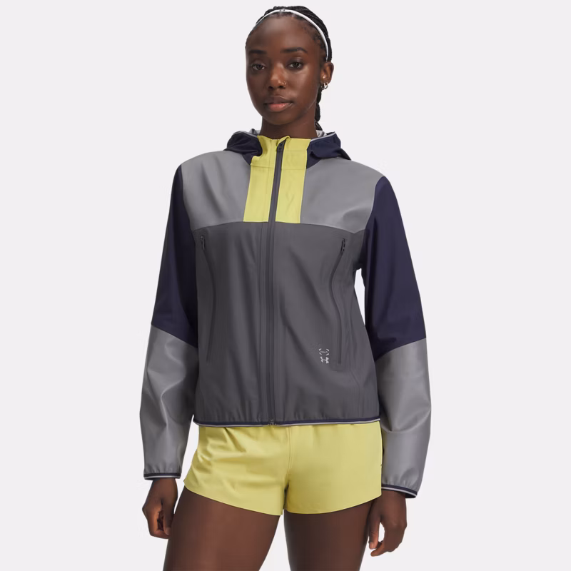 Halo Run Womens Jacket Castlerock / Washed Navy / Reflective - Gray