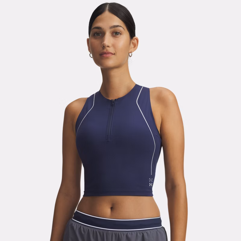 Halo Run Womens Tank Washed Navy / Reflective Blue