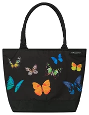 Handbag Butterfly Dance Design Shopper Dimensions L 42 x H 30 x D 15 cm Beach Bag Handbag Office, multicoloured, Contemporary