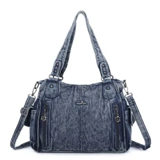 Handbags for Womens Top-Handle Hobo Purse Roomy Casual Shoulder Bags PU Tote Satchel Purse for Women, 1blue