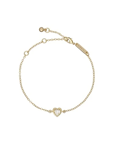 Hansa Crystal Heart Bracelet For Women (Gold/Crystal)