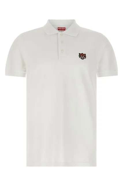 Happy Tiger polo shirt - White