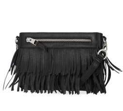 Harley Davidson Leather Crossbody Purse Shoulder Bag, Black (Fringe), One Size Harley Davidson Leather Crossbody Purse Shoulder Bag, Black (Fringe), One Size