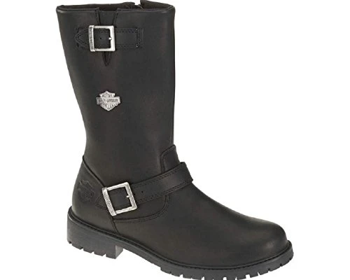 Harley Davidson Mens Randy Black Leather Boots 8 UK
