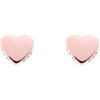 Harly Tiny Heart Rose Gold Stud Earrings