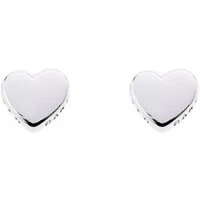 Harly Tiny Heart Silver Stud Earrings