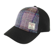 Harris Tweed Front Baseball Cap (Colour 34 Purple Check) Harris Tweed Front Baseball Cap (Colour 34 Purple Check)