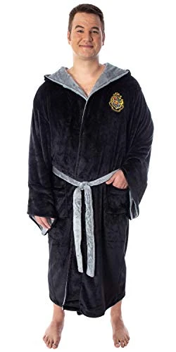 Harry Potter Adult Fleece Plush Hooded Robe - Big and Tall - (Hogwarts 2XL/3XL)