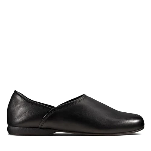 Harston Elite Leather Slippers In Black Standard Fit Size 9